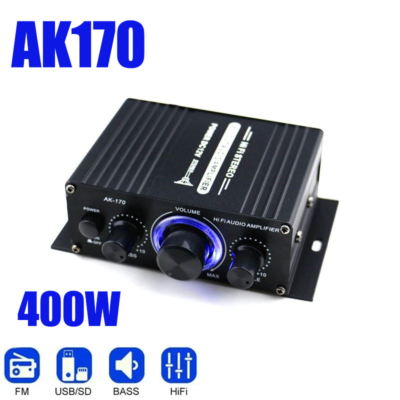 Audio Music Generator - AK170 مكبر صوت رقمي صغير للسيارة