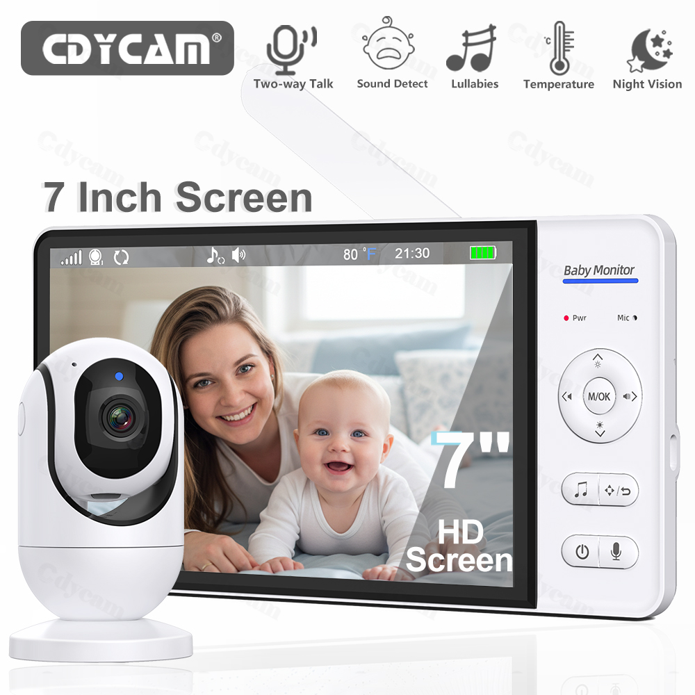 Zoom Audio Music - 7.0 ''فيديو مراقبة الطفل 720P 5000mAh