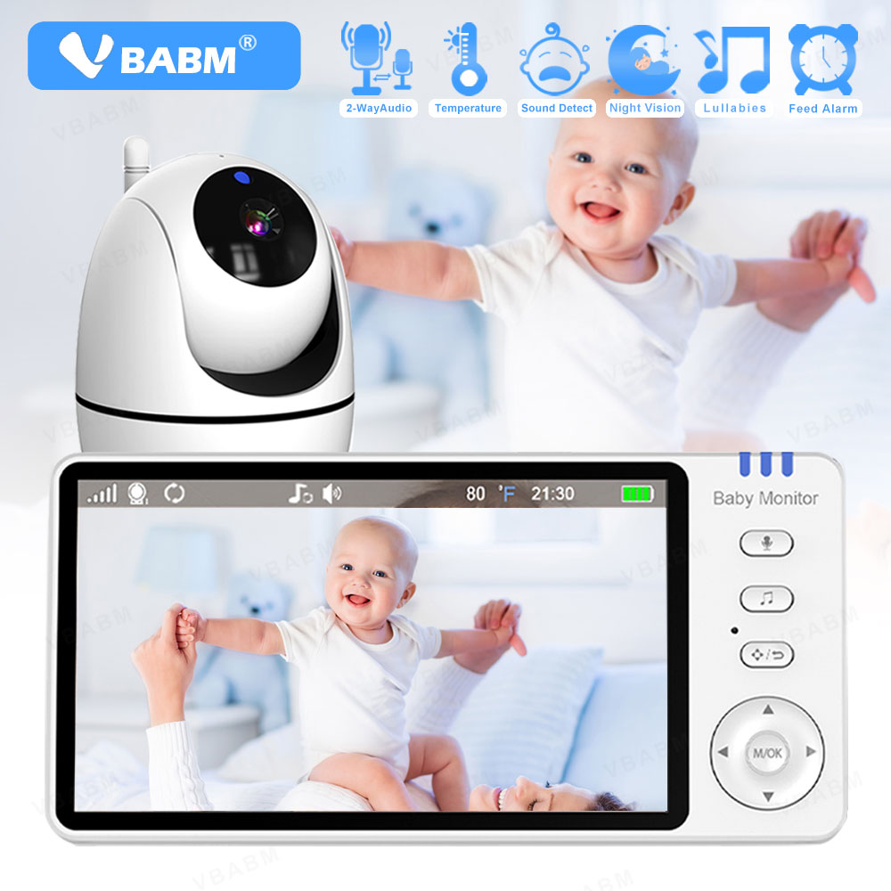 Audio Detect Music - جهاز مراقبة الأطفال VBABM ABM501 بشاشة