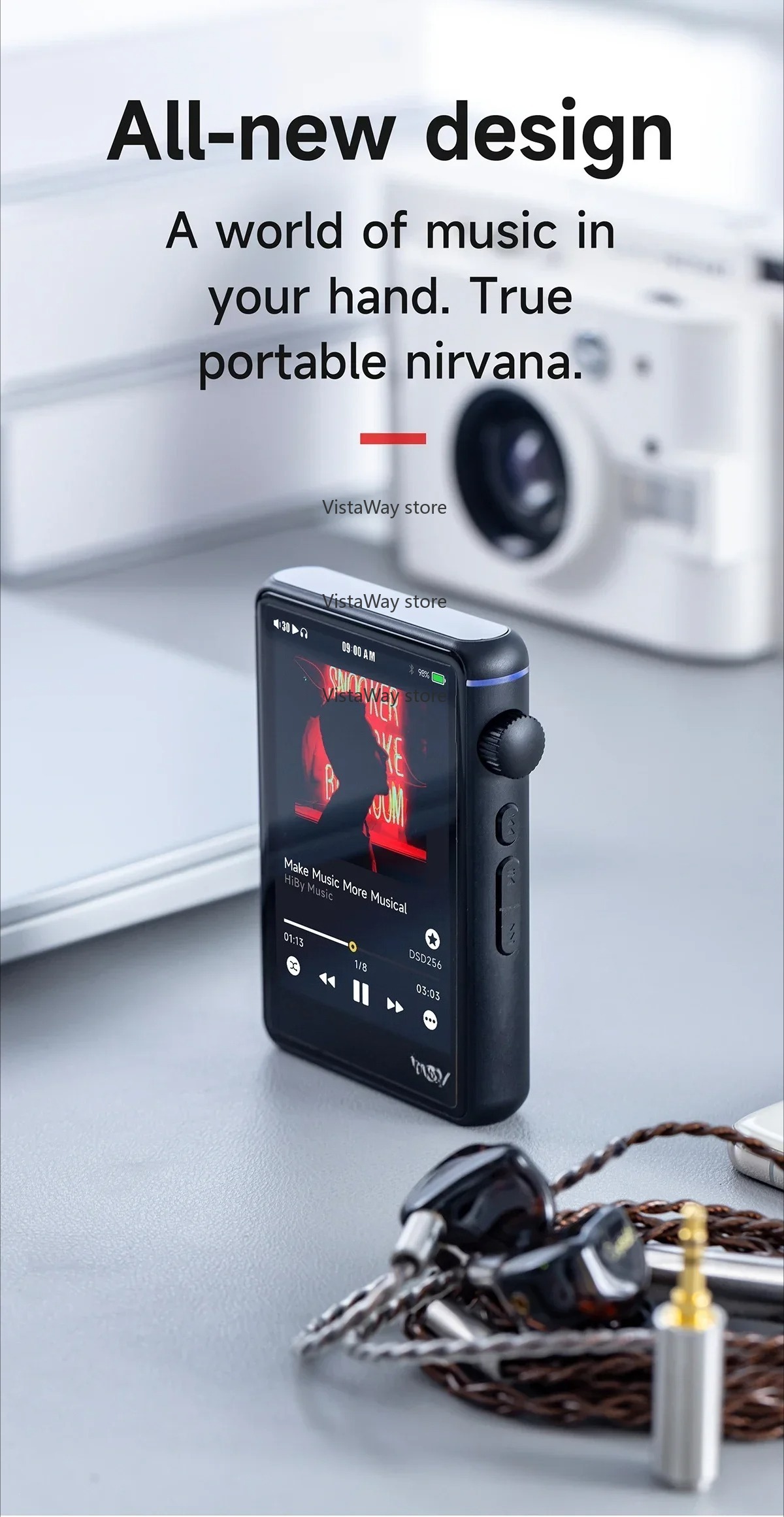 Audio Music Web - بلوتوث واي فاي مشغل موسيقى MP3