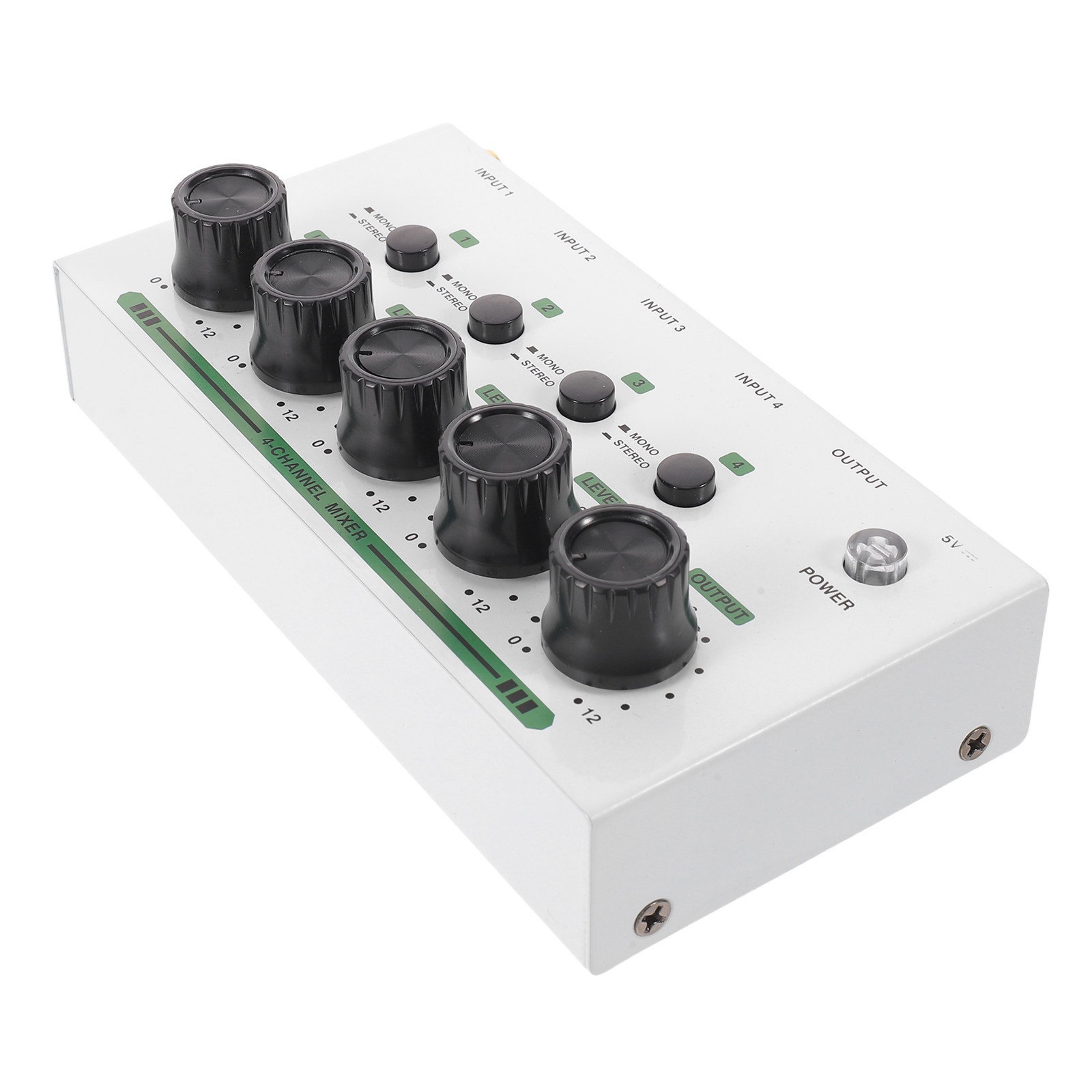 خلاط صوت احترافي أبيض بـ 4 قنو - مراجعة Audio Mixer 4 Channel وسعره