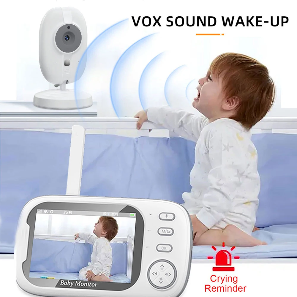 كاميرا مراقبة الطفل 3.5 بوصة L - مراجعة Audio Detect Music وسعره